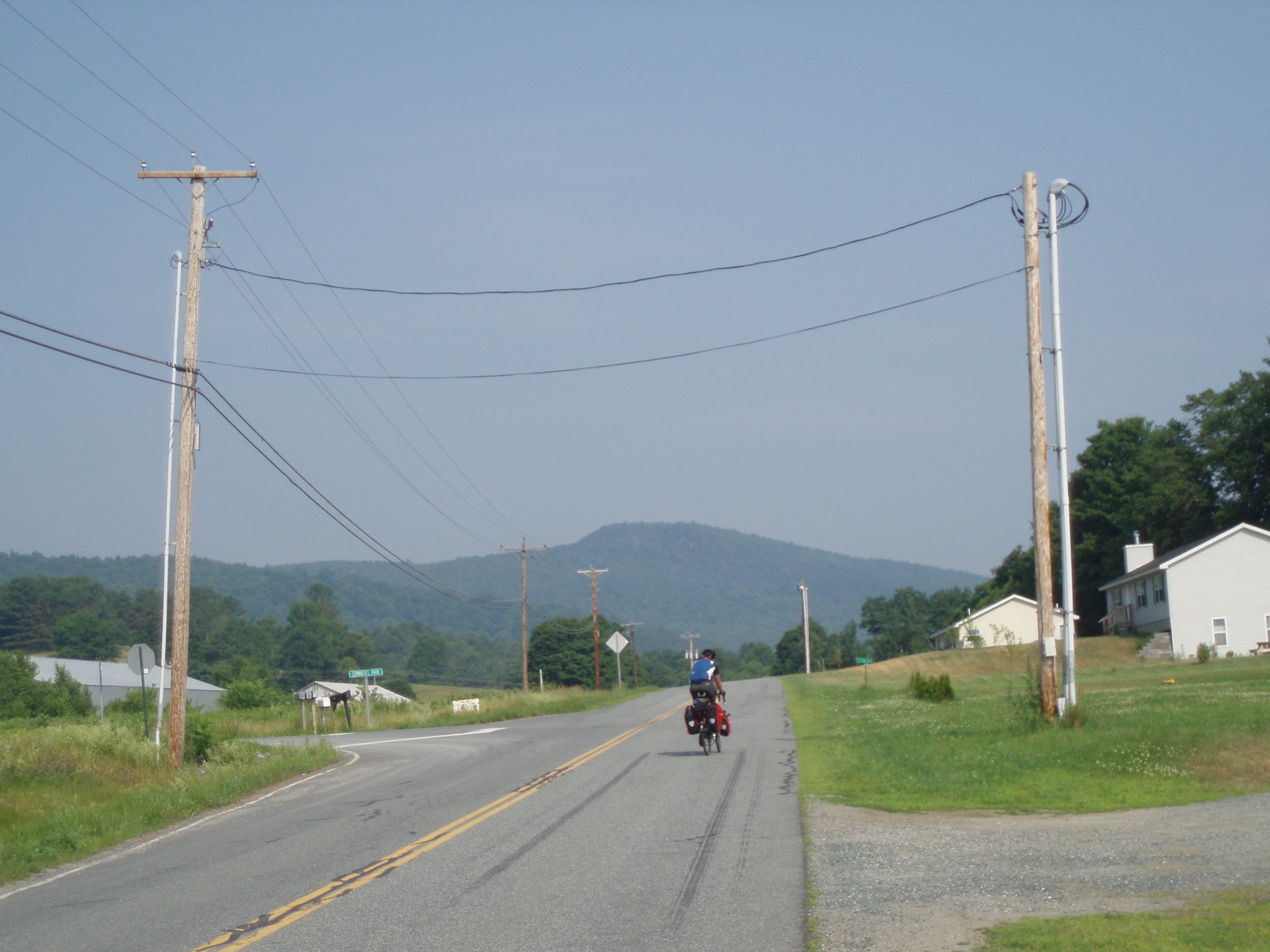 road going to Hancock during our bike tour