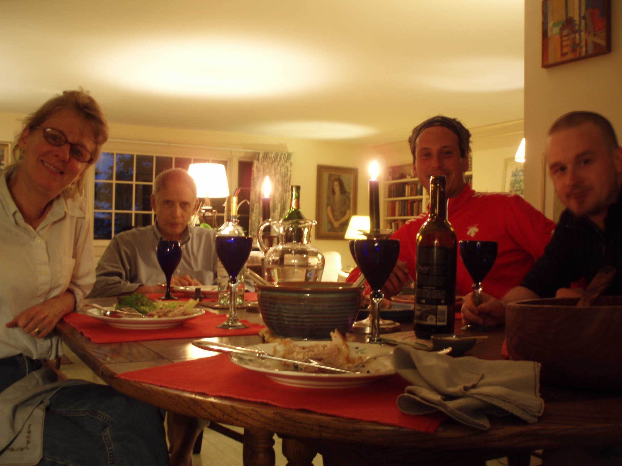 Enjoying Dinner with Jennifer and Berto