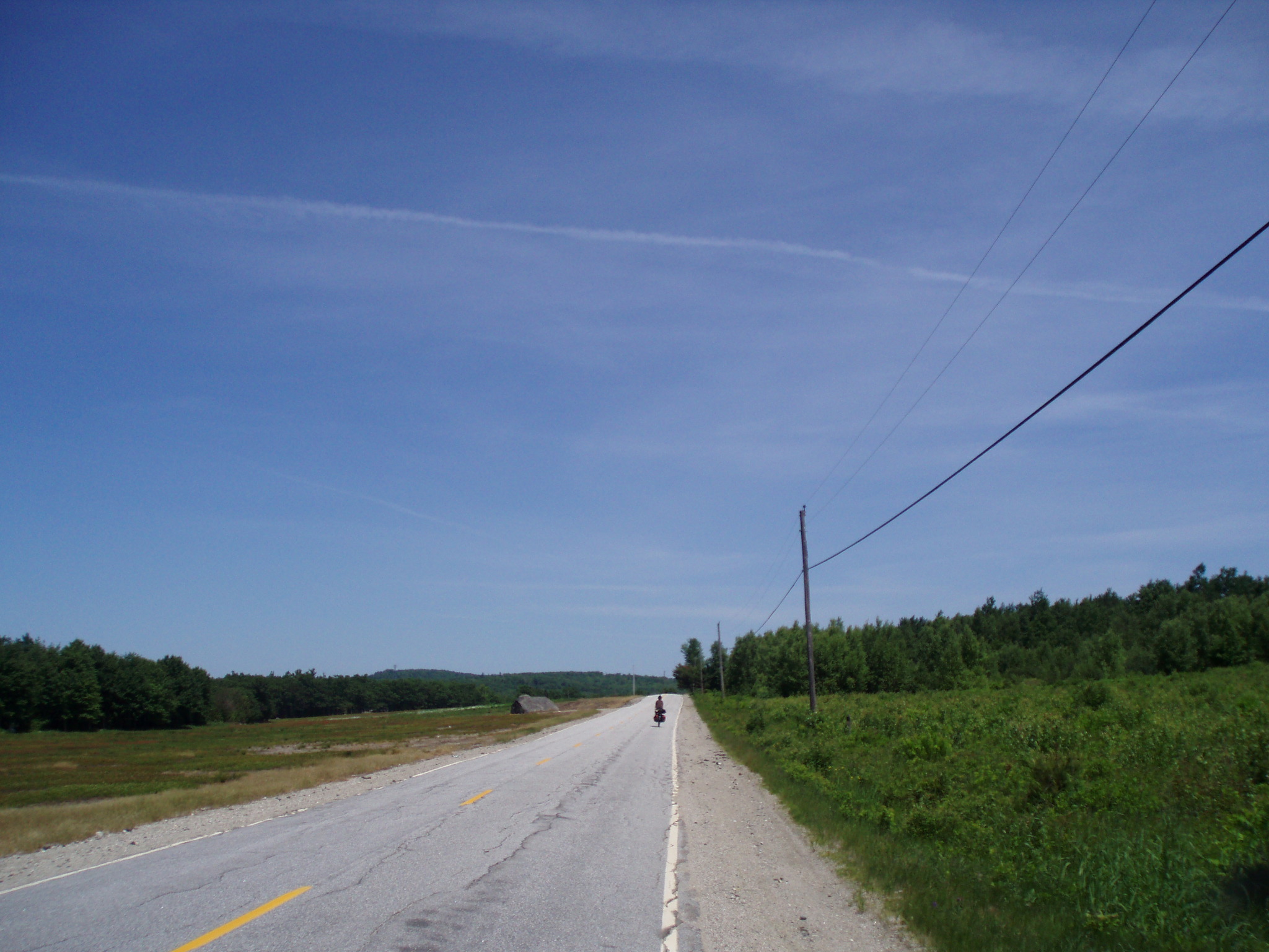 the road we took on our 3rd of our Cross Country bike tour