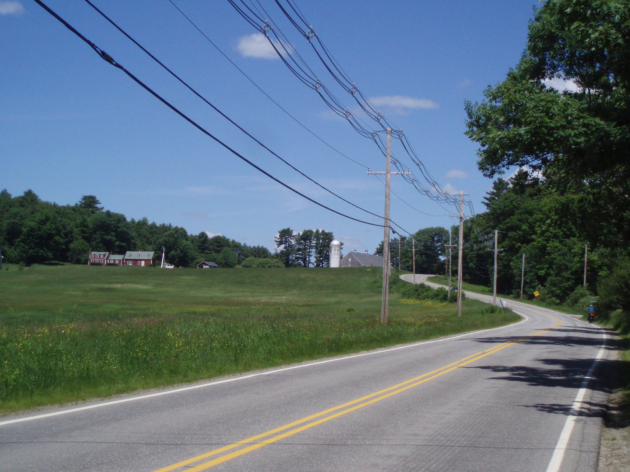 Electrical wires along the road we passed by during our coast to coast bicycle tour