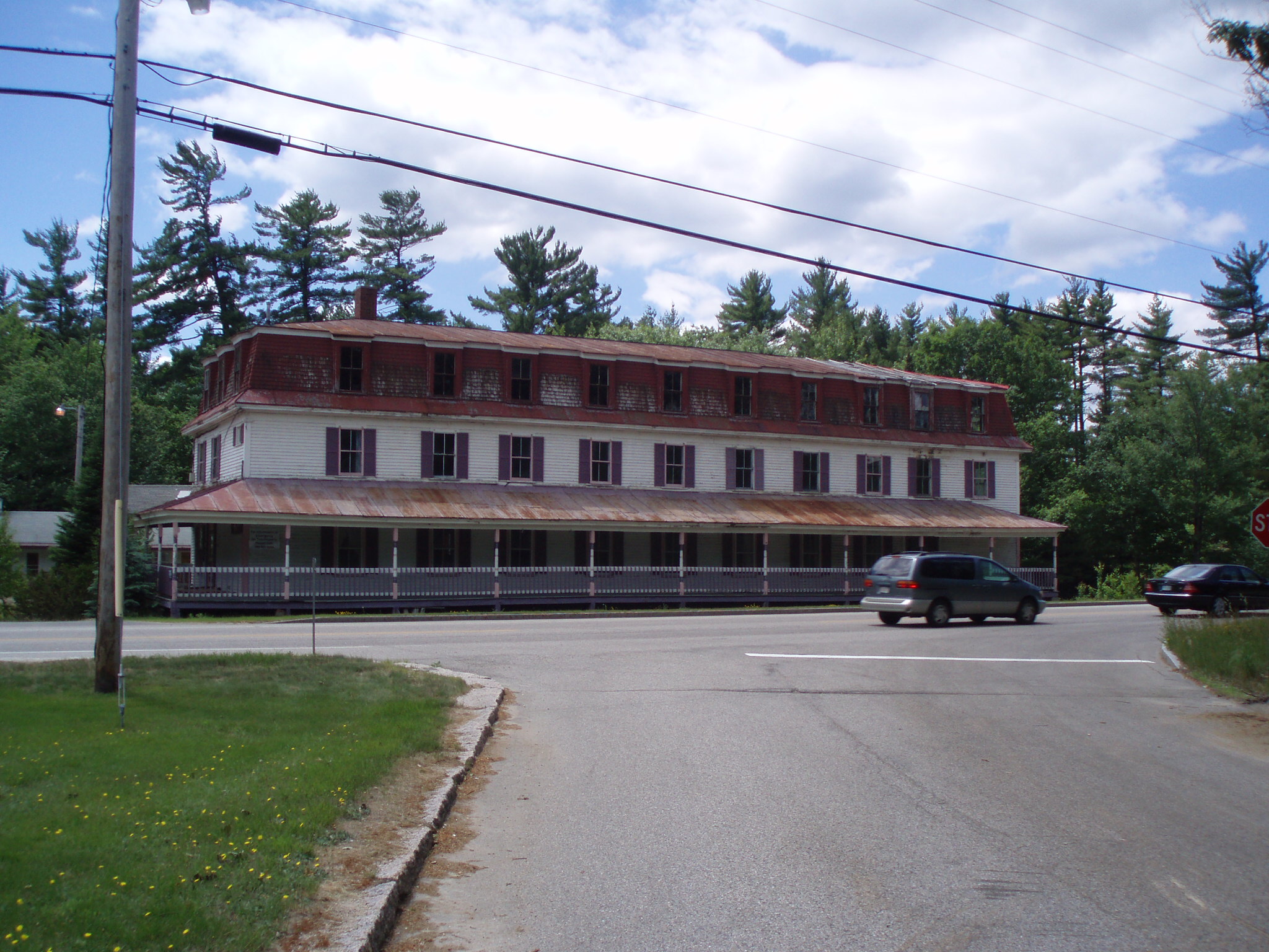 Passing by an old school during our long distance bike ride