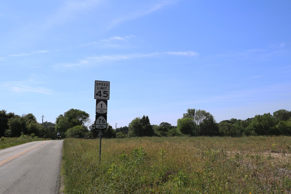 Road signs during the 2nd day of his 2016 Coast to Coast Bike ride